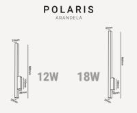 Arandela Opus LED Polaris 18 Watts 3000K 860mm Preto OPS 80679 PREN