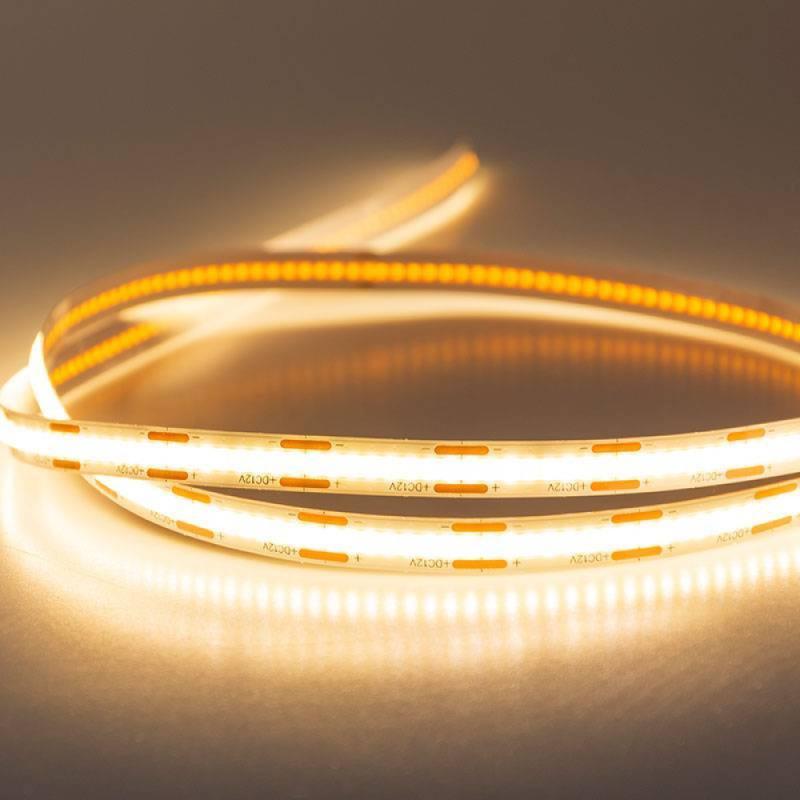 Fita de Led Nordecor 12V Cob 512 Leds/mt 12w/mt IP20 3000K 8mm (Rolo 5 metros) 7054