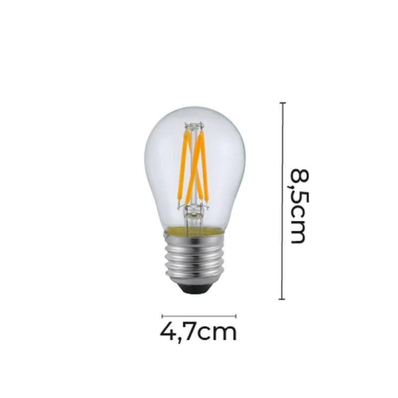 Lâmpada Filamento Led Nordecor G45 4 watts 47x85mm E27 2400K Clear 1052 PREN