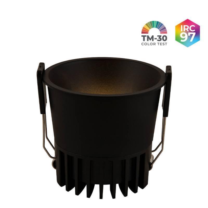 Spot de Embutir Nordecor Vexo 12 watts 3000K IRC97 32° Preto 80100