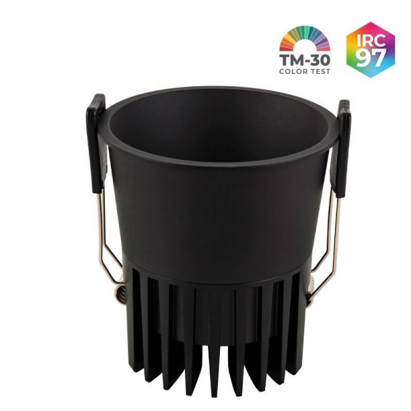 Spot de Embutir Nordecor Vexo 15 watts 2700K IRC97 32° Preto 80102