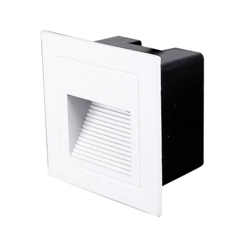 Balizador de Parede Nordecor Linder Branco 3 watts IP65 3000K Bivolt 85x85x50mm 2020 PREN
