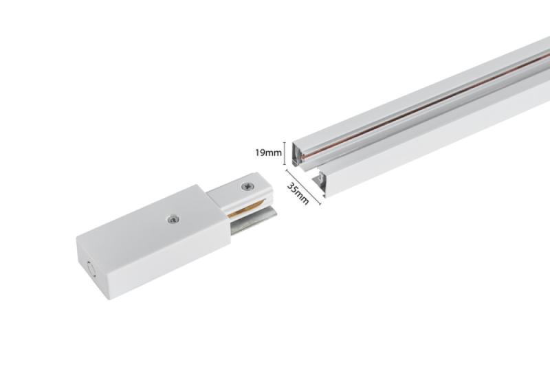 Trilho Eletrificado com Canaleta Nordecor Branco 1 Metro 6812 PREN