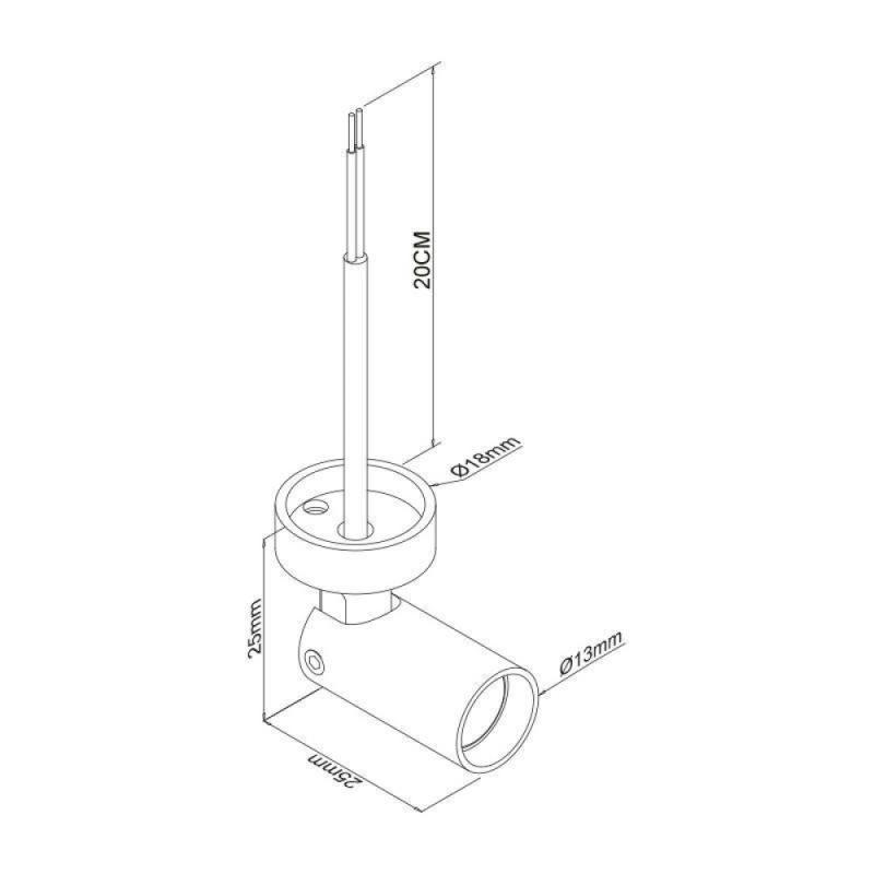 Mini Spot Nordecor Lit Sobrepor 1 watt 24V IRC90 3000K 24° Branco IP20 Ø13x25mm 6978 PREN