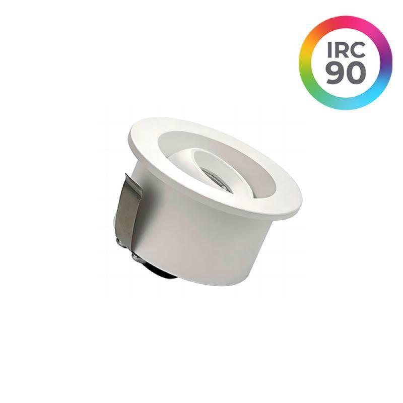Mini Spot Embutido Nordecor Ollo 3 watts 3000K 15° Branco Ø50x40x45mm IRC90 Bivolt 6542 PREN