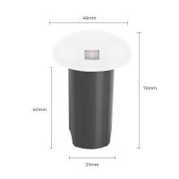 Embutido de Solo Nordecor Zola Branco 1 Facho 2 watts 180° IP67 3000K Ø49x60mm 6154 PREN