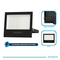 Refletor Led Blumenau Play 100 watts 6500K IP66 Alumínio Bivolt 78100600 PREN