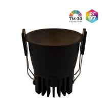 Spot LED Vexo Nordecor Embutir 9 watts 3000K 53° IRC97 Preto 80096