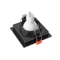 Spot Embutir Nordecor Loyo 1L Dicroica MR16 Preto 92x92x15mm 6821 PREN