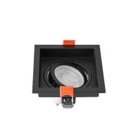 Spot Embutir Nordecor Loyo 1L Dicroica MR16 Preto 92x92x15mm 6821 PREN