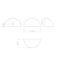 Arandela/Balizador Golden Art Cap 1L G9 100x50mm P2622-5PI