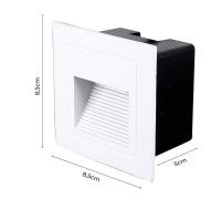 Balizador de Parede Nordecor Linder Branco 3 watts IP65 3000K Bivolt 85x85x50mm 2020 PREN