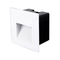 Balizador de Parede Nordecor Linder Branco 3 watts IP65 3000K Bivolt 85x85x50mm 2020 PREN