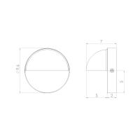 Arandela/Balizador Golden Dot 3 watts 3000K Ø96mm P2400-PI