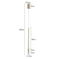 Pendente Nordecor Nima 3 watts 3000K Dourado Fosco Ø25x500mm 2679 PREN